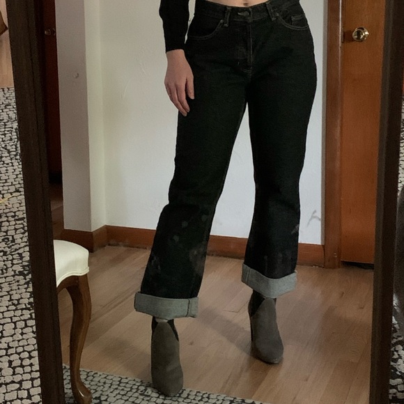 Gap boot cut straight leg dark wash jeans - Picture 2 of 8